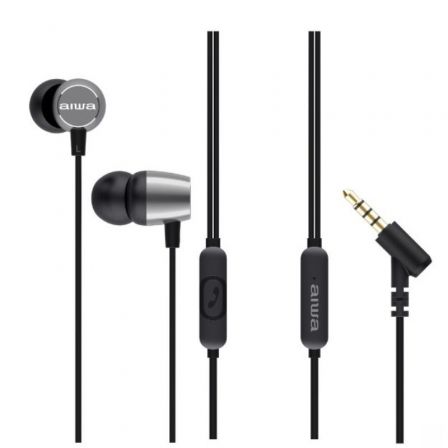 Aiwa ESTM-30SL Auriculares Intrauditivos con Micrófono Plata